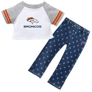 American Girl Doll Denver Broncos Shirt & Pants NFL Football Outfit Tee Jeggings